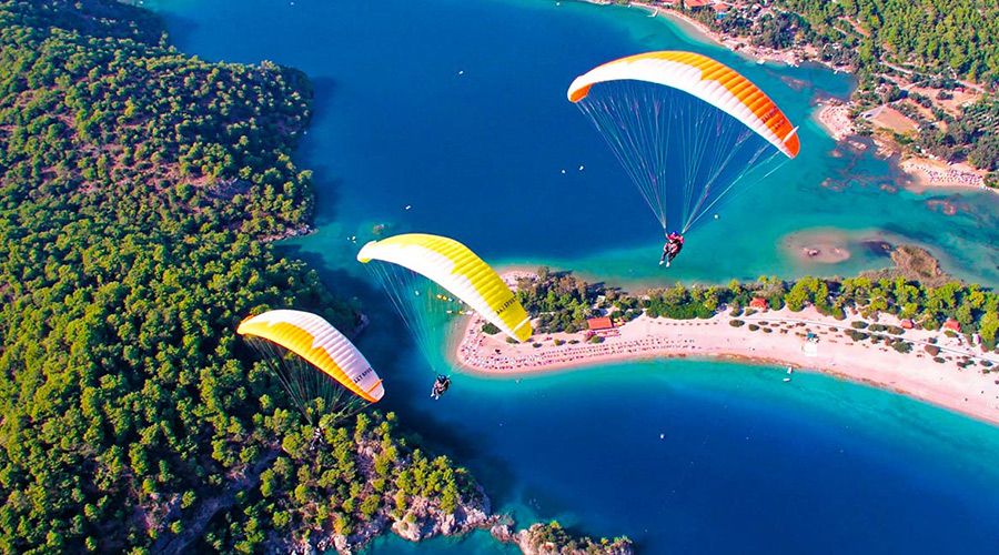 ölüdeniz yamaç paraşütü, paragliding, blue lagoon, fethiye, paraşüt