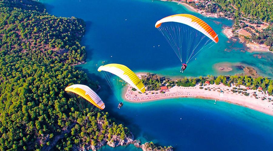 ölüdeniz yamaç paraşütü, paragliding, blue lagoon, fethiye, paraşüt